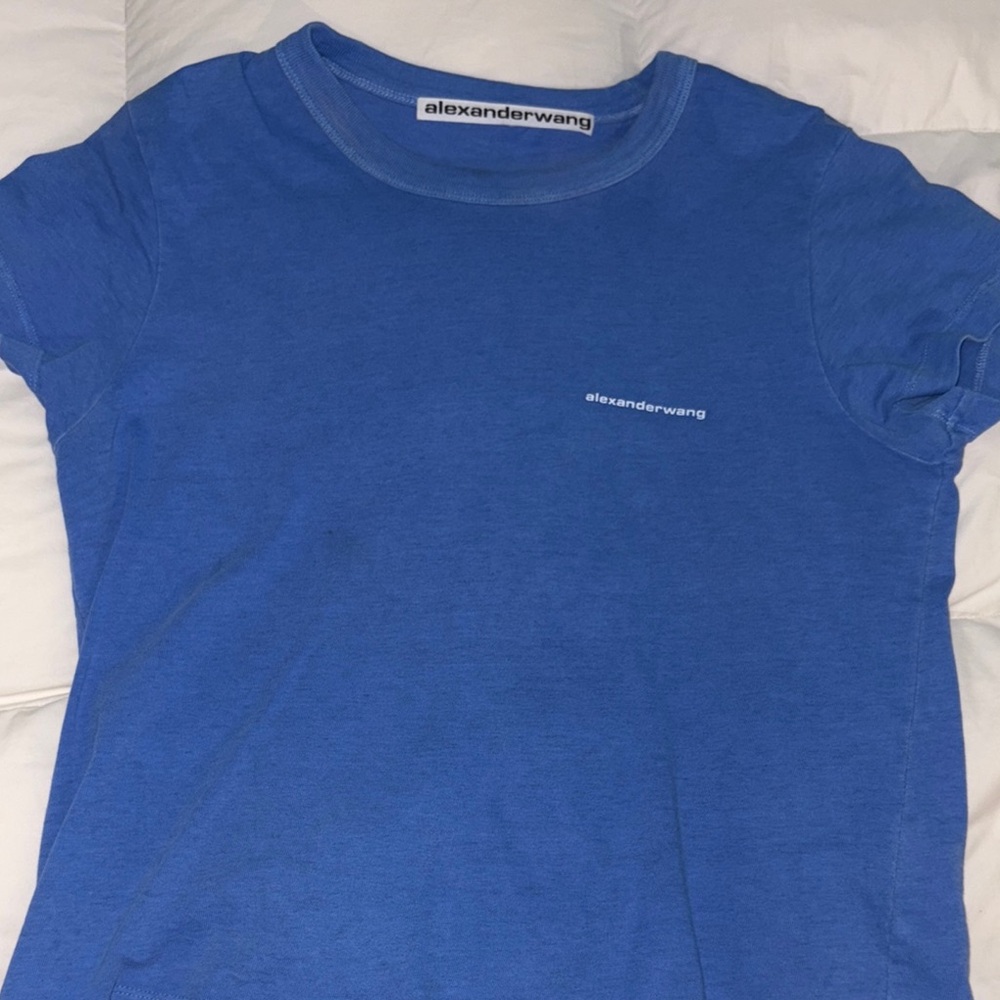 Alexander Wang Blue Short Sleeve Tee